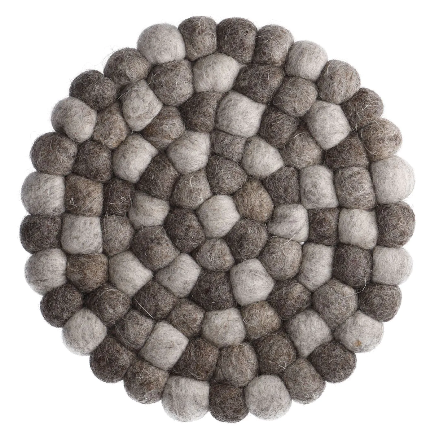 Untersetzer Filzkugeln, taupe mix, 20 cm