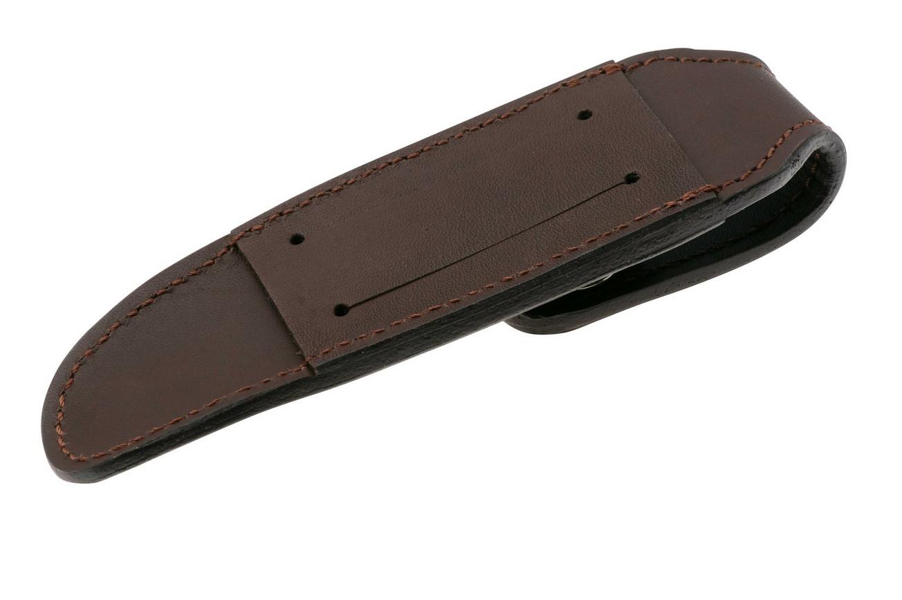 Forge de Laguiole Aubrac LAA2CH Chocolate, lederen riemfoedraal voor 11 cm zakmessen