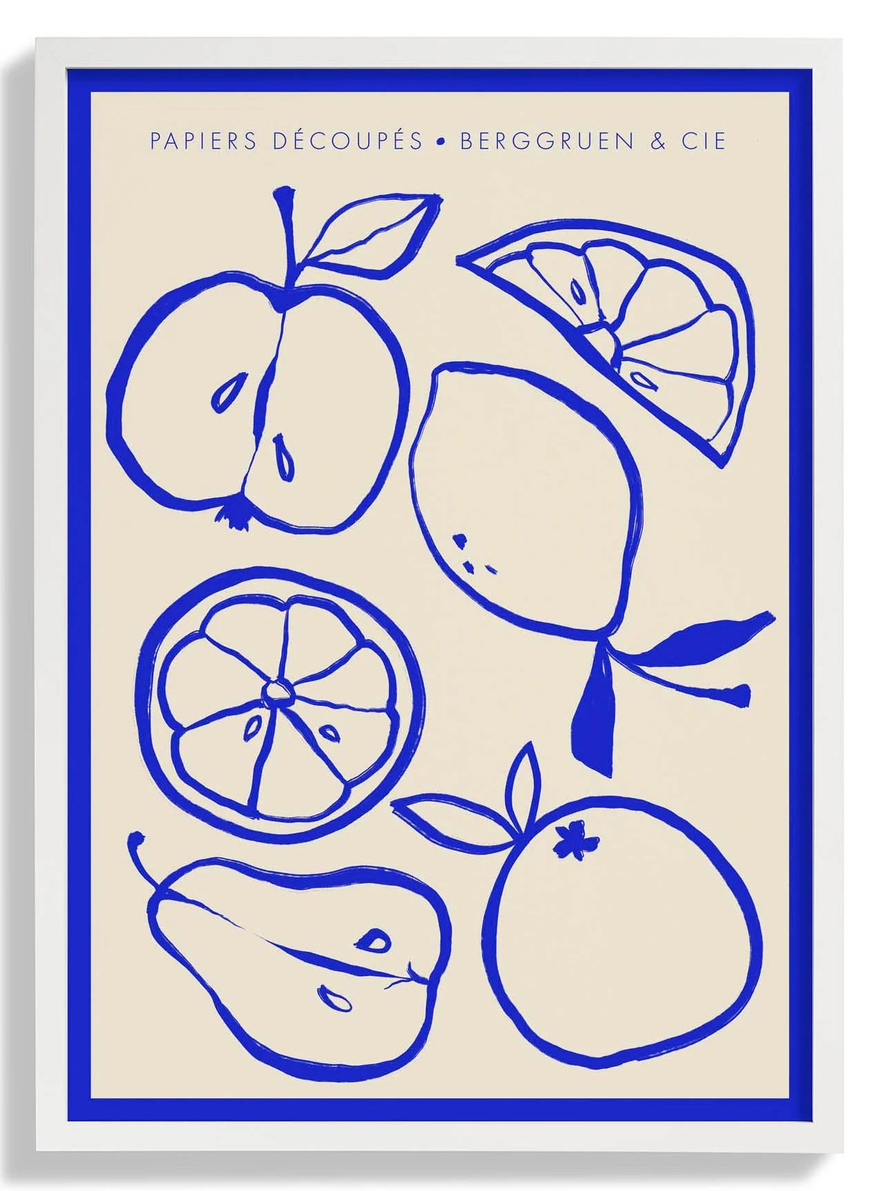 Fruitbowl Blue Papiers Découpés Kunstausstellung