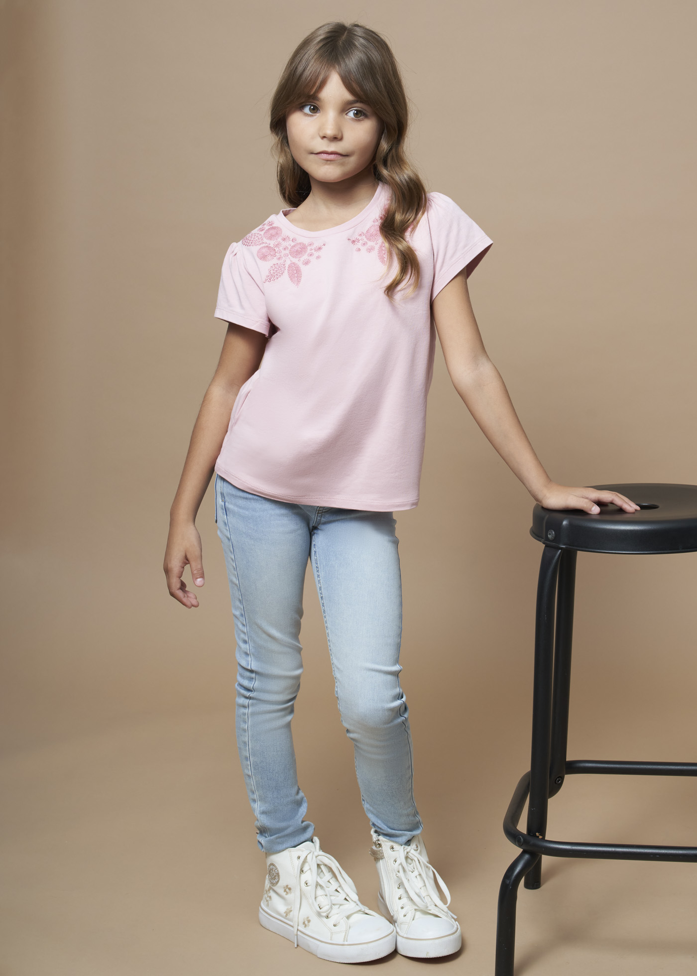 Calça jegging feminina com lavagem ecológica