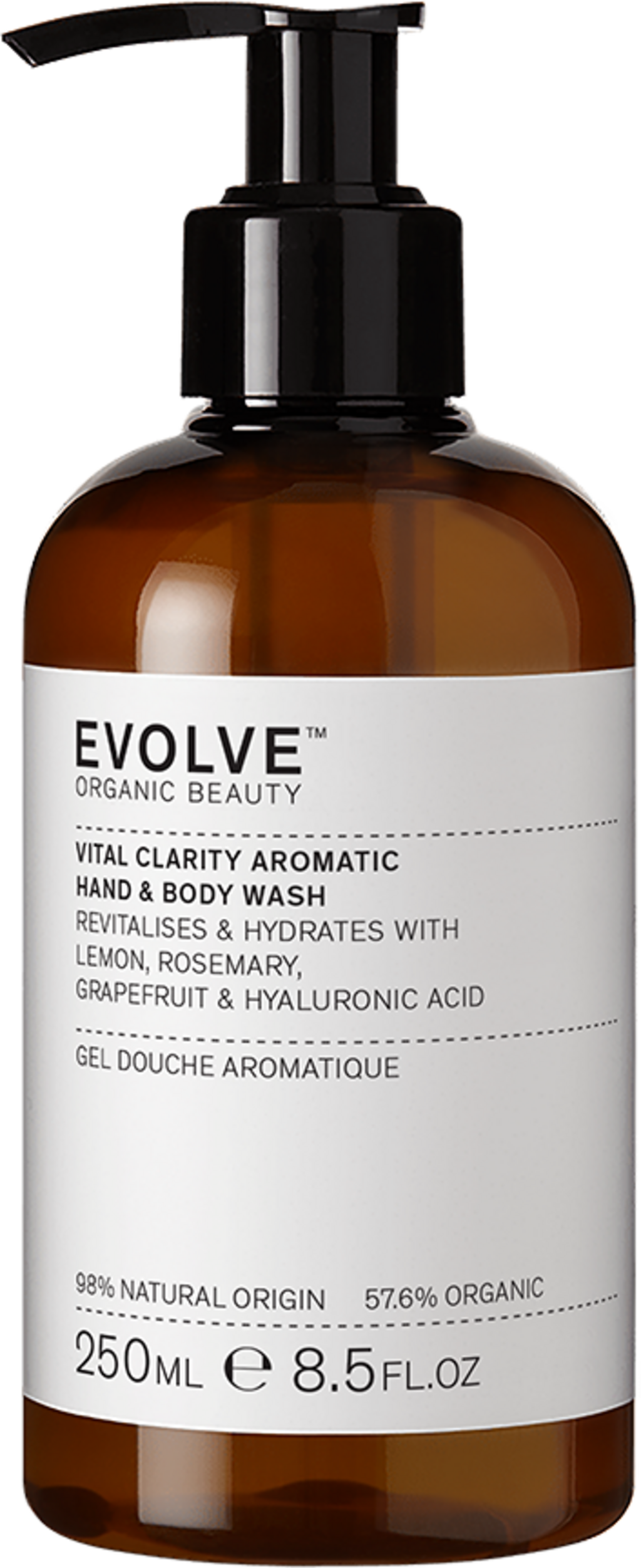 Evolve Organic Beauty  Vital Clarity Aromatic Hand & Body Wash, 250 ml