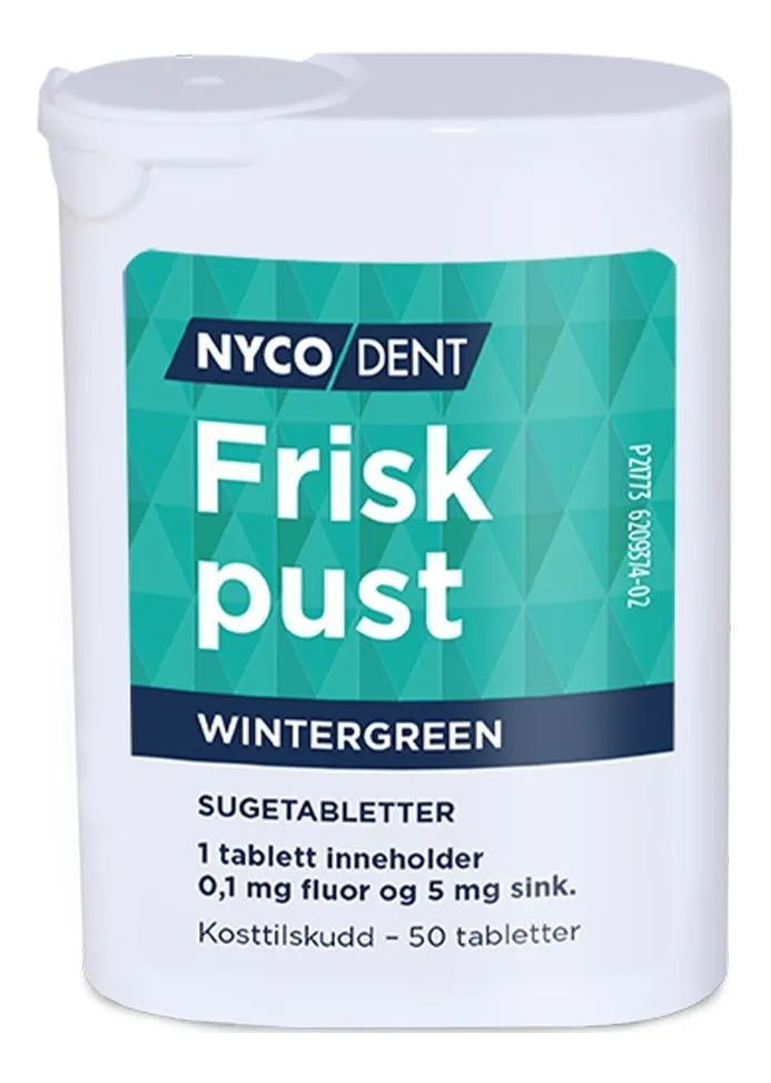 Nycodent Frisk Pust Wintergreen - 50 sugetabl.