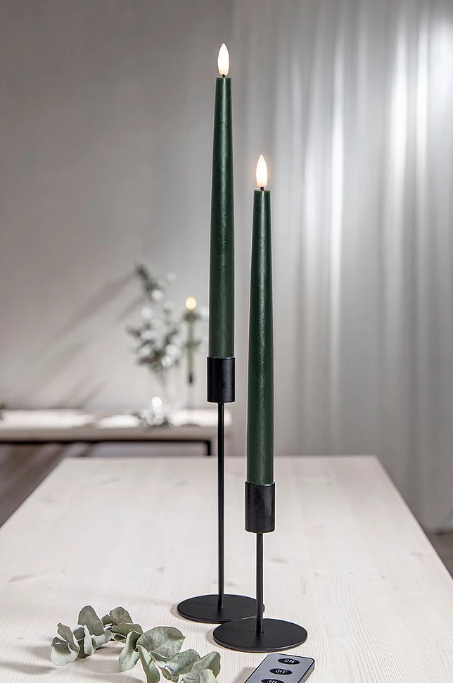 FLAMME SLIM batteridrevet lys 2-pakke 28 cm