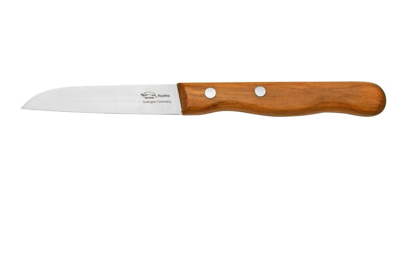 Otter Paring Knife 1021 OL Straight Stainless Olive, schilmes