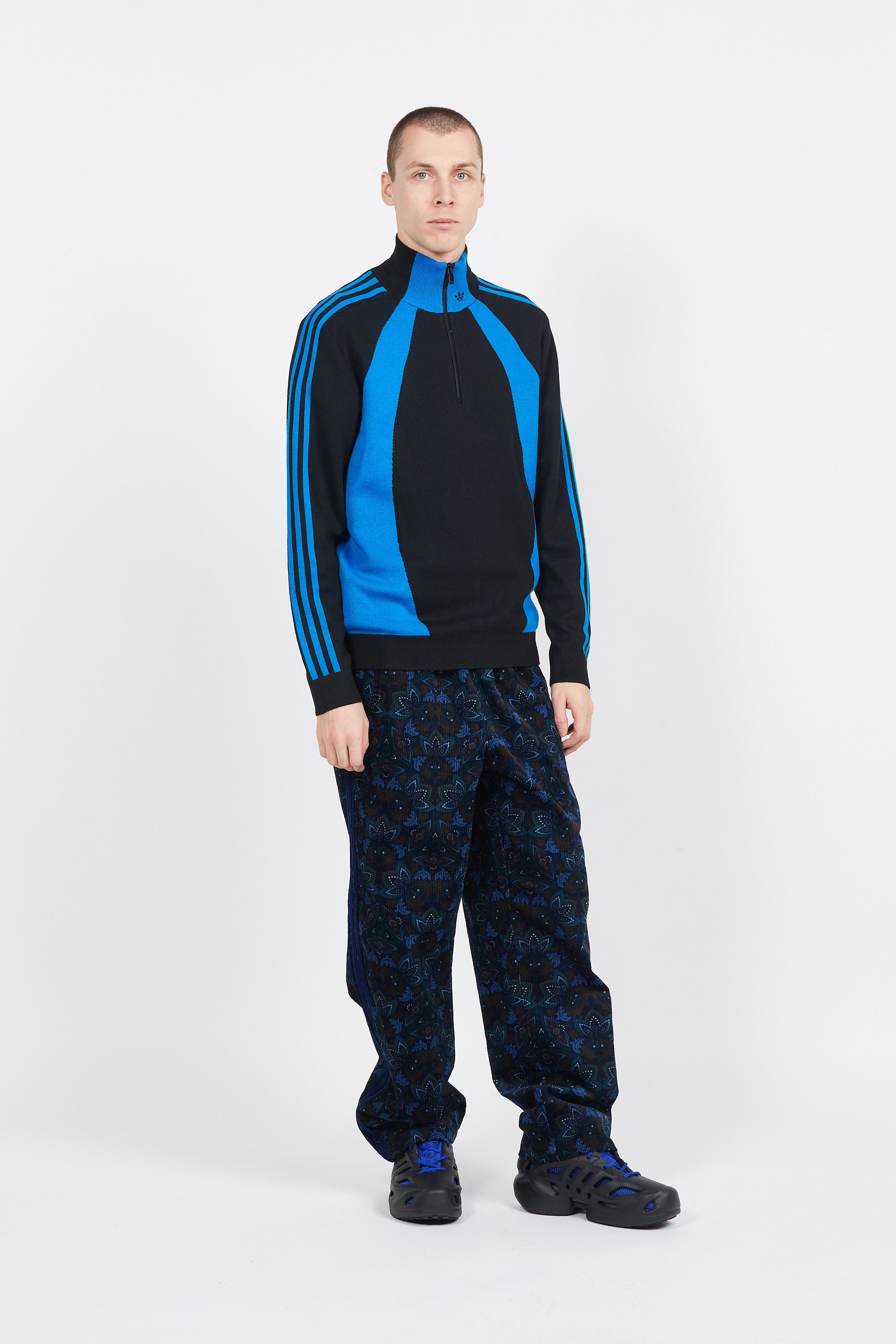 ADIDAS pull zippé JUMPER Bleu