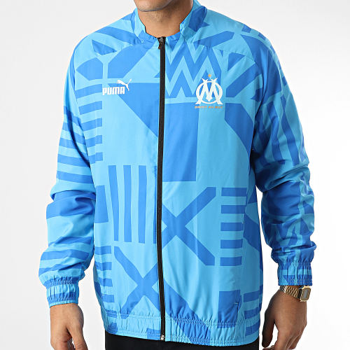 Veste Zippée OM Prematch 767264 Bleu Clair