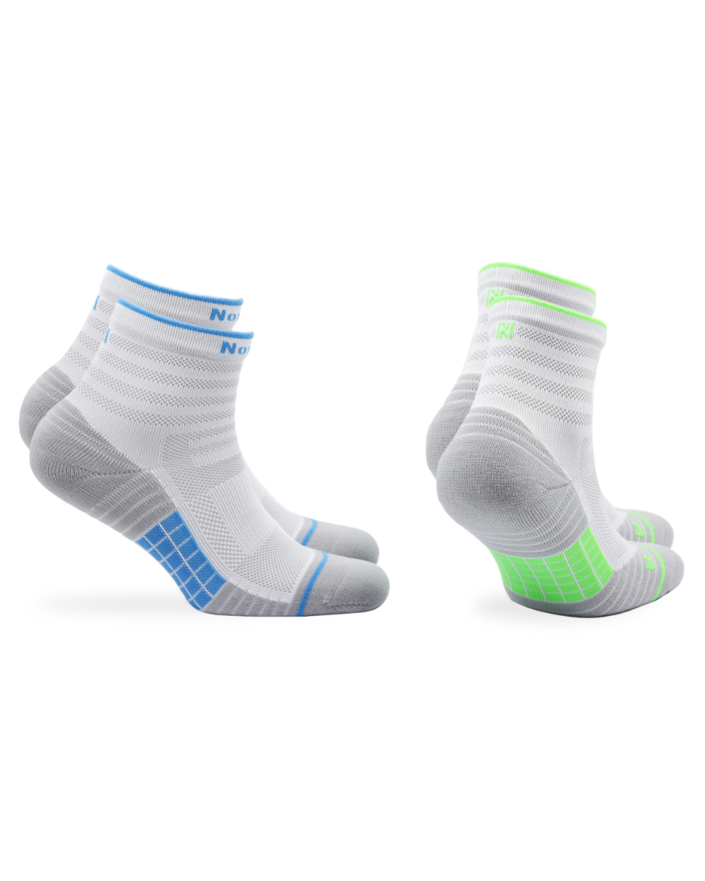 Norfolk Cheetah Cushioned Run Socks 2-pack White