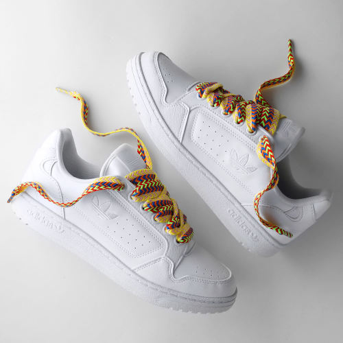 Baskets NY 90 Cloud White Core Black x Superlaced Gros Lacet Multicolor