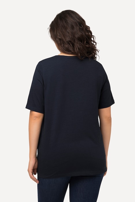 Weihnachts-Shirt, Tiere, A-Linie, V-Ausschnitt, Halbarm