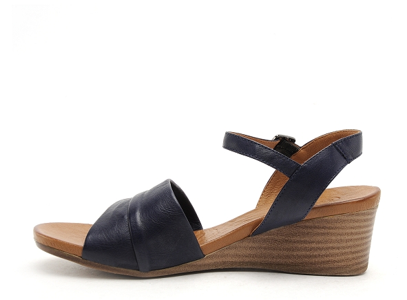 Coco abricot nu pieds talons femme minihy bleu