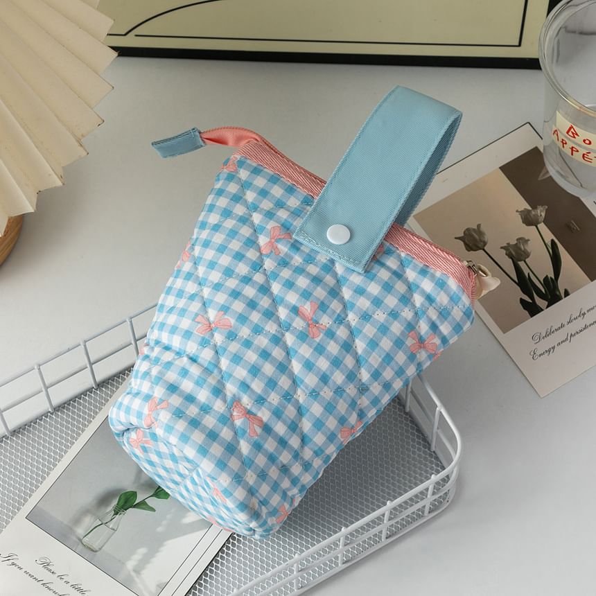 Milha - Gewatteerde make-uptas / etui met strik