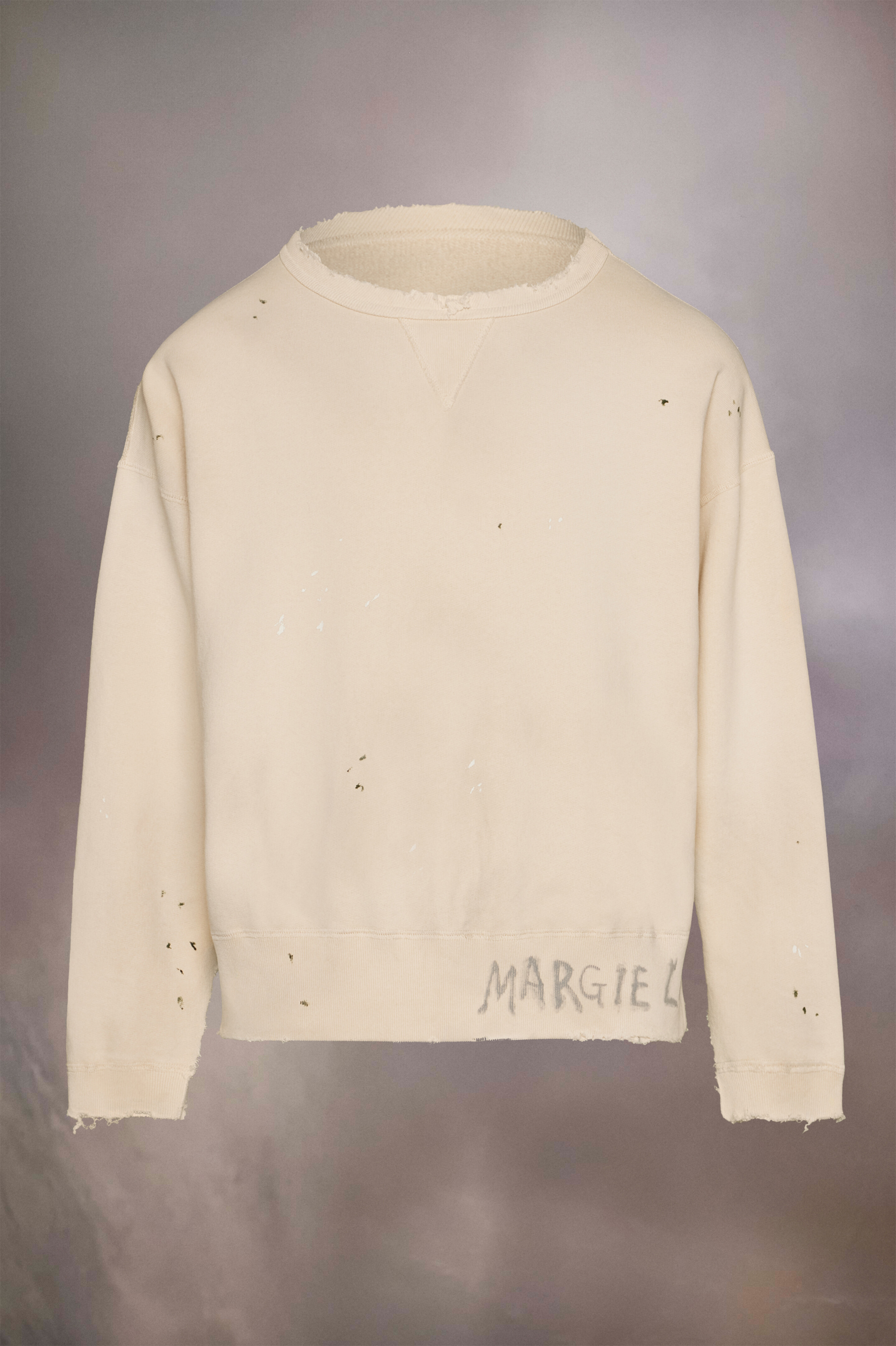 Sweat-shirt à logo manuscrit Blanc