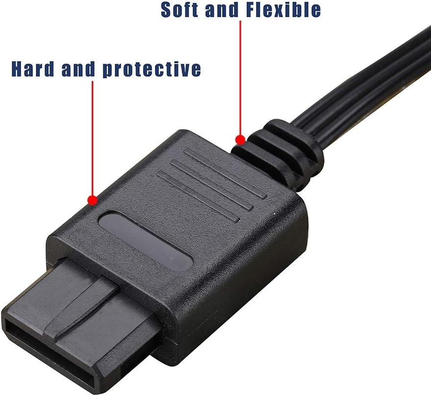 Super Nintendo SNES / GC / N64 Cinch AV Audio Video 3-RCA Kabel (1.8 Meter)