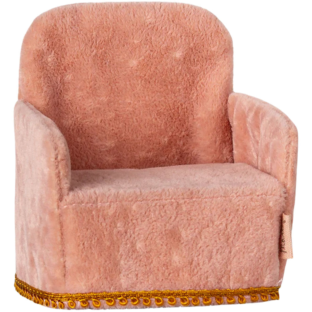 maileg poppenhuisstoel rose - 7,5 cm