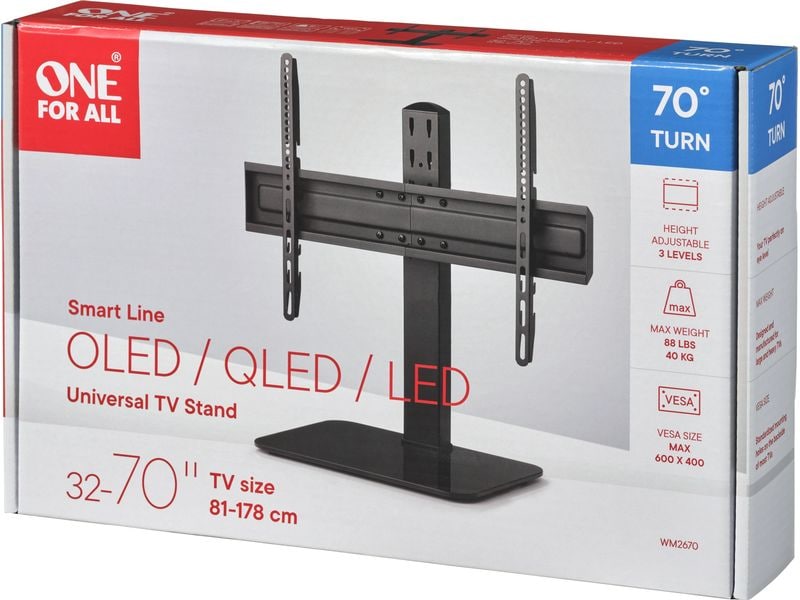 One For All Tischständer WM 2670 Schwarz Smart TV-Tischständer