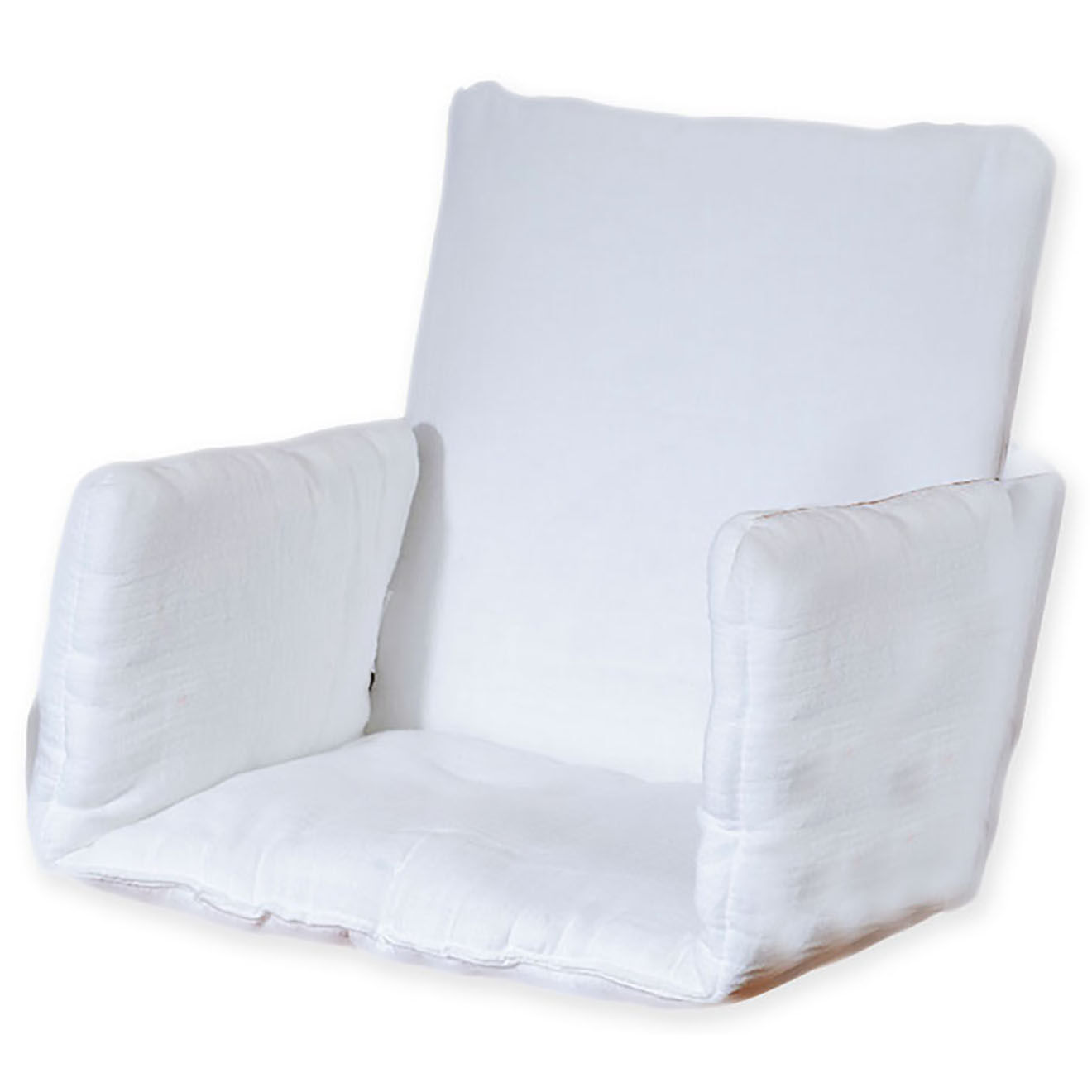 Papate Coussin de Chaise Haute en Coton Bio blanc - 31x16x27 cm