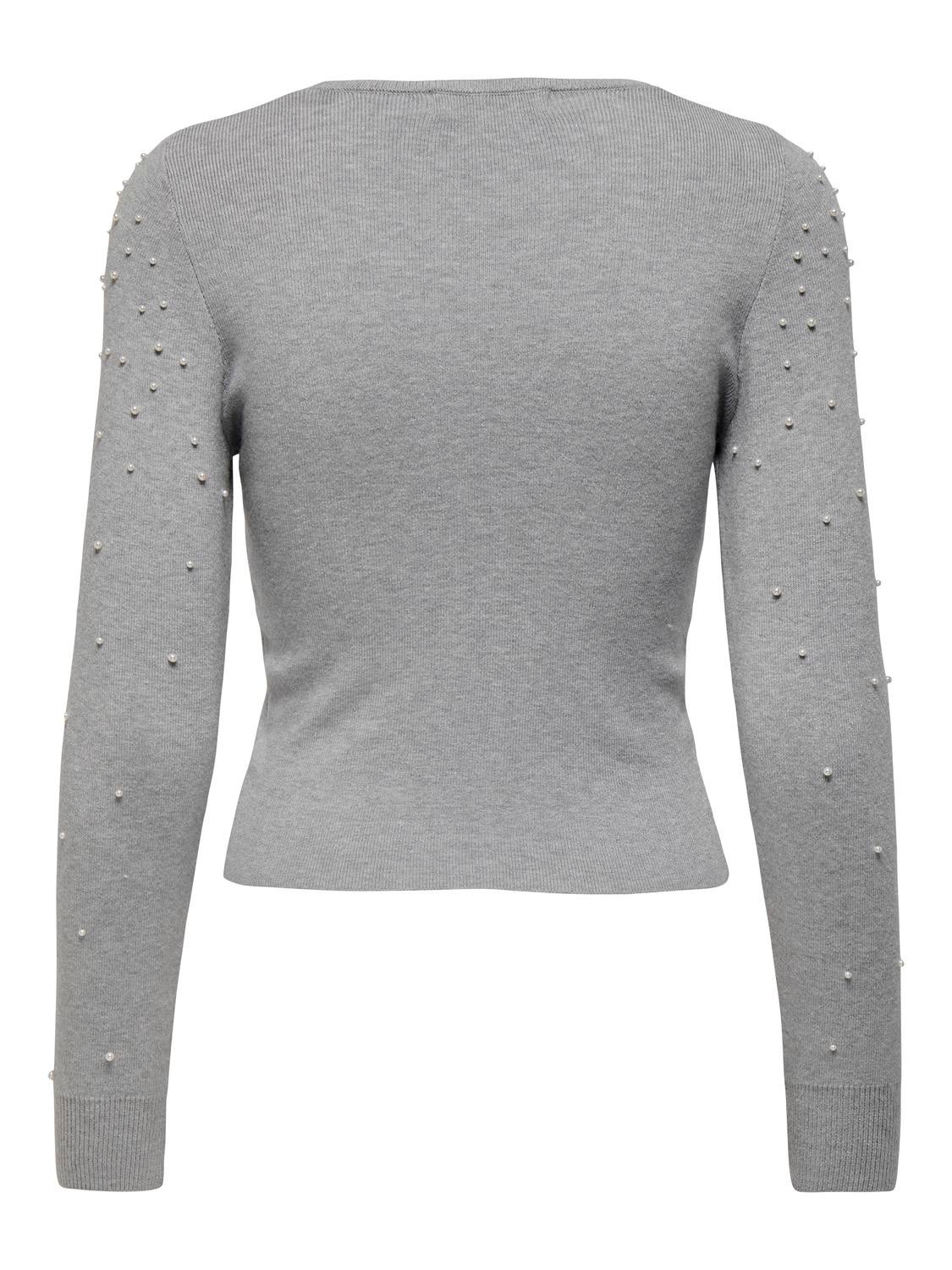 ONLSOI Strickpullover Light Grey Melange