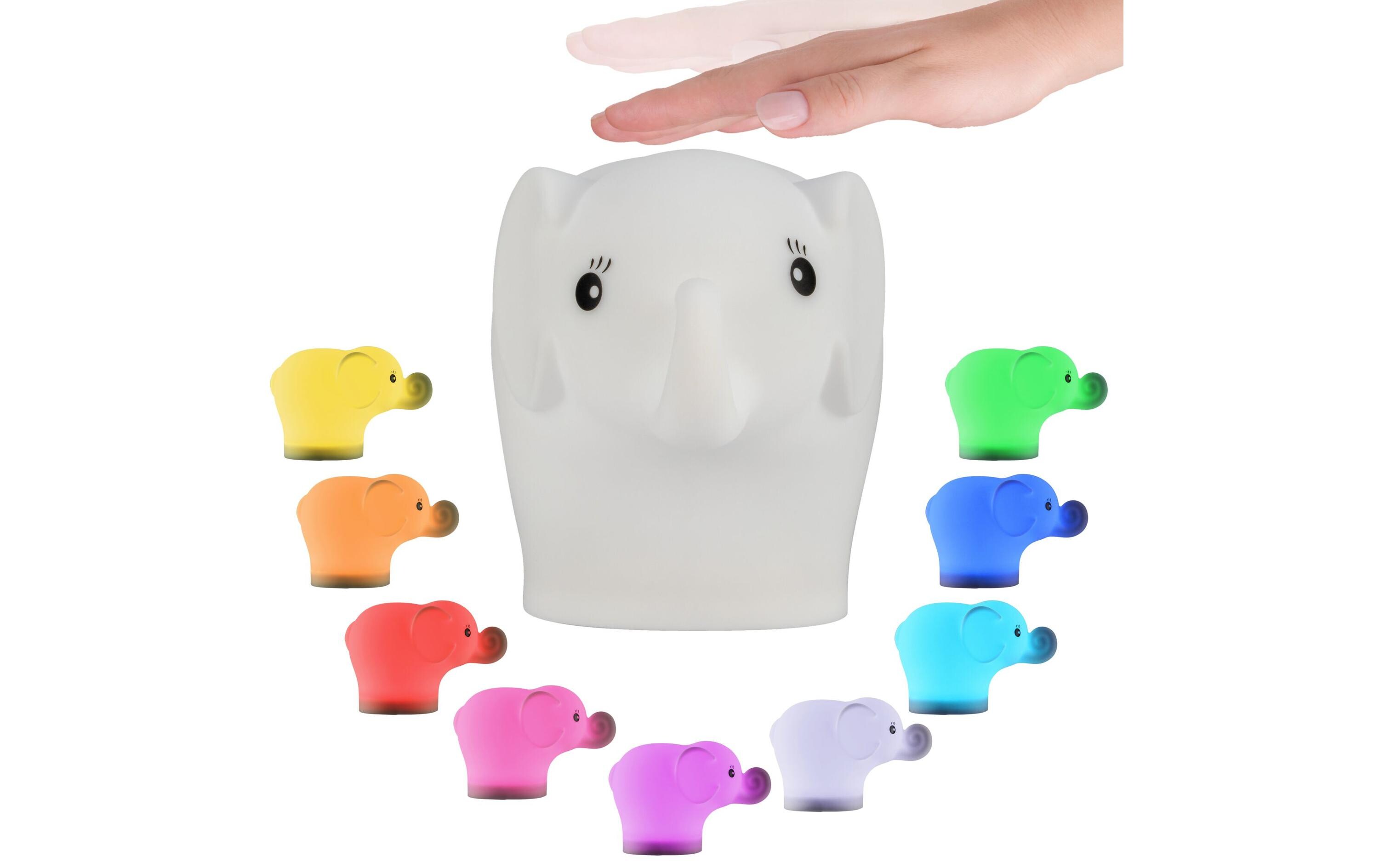 Nachtlicht Night Elephant, LED, USB, WeissKinder-LED-Nachtlicht