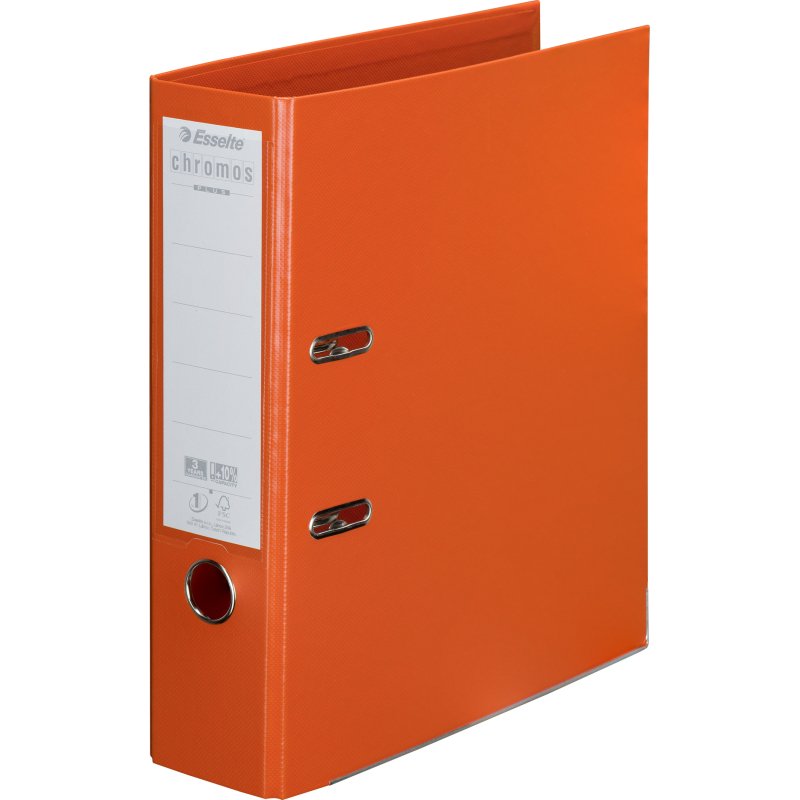 Classeur à levier cartonné Esselte Chromos Plus A4 - Dos 8 cm couleurs assorties classiques