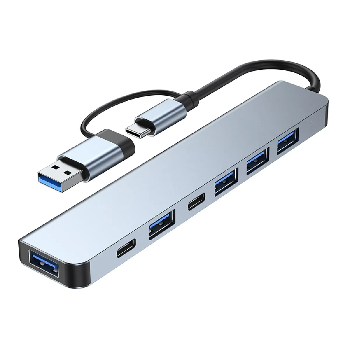 INF Hub 7 ports USB-C/USB 3.0 - Gris