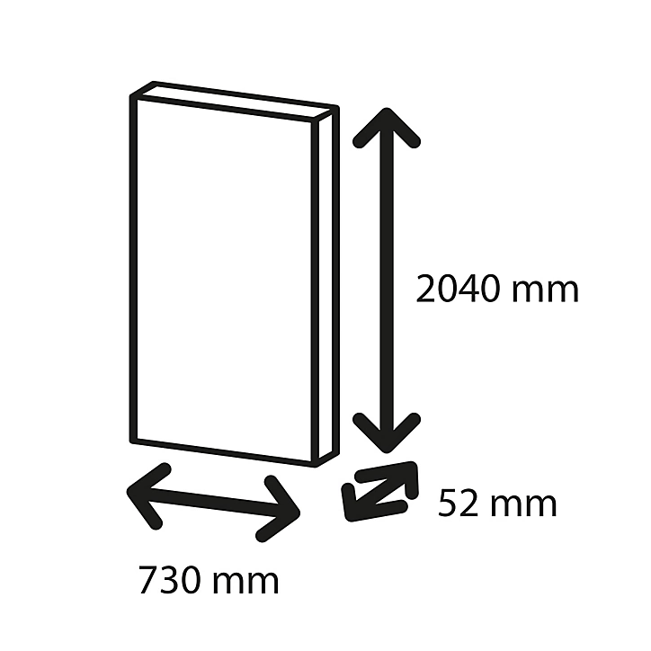 Bloc-porte Exmoor chêne H.204 x l.83 cm, poussant droit