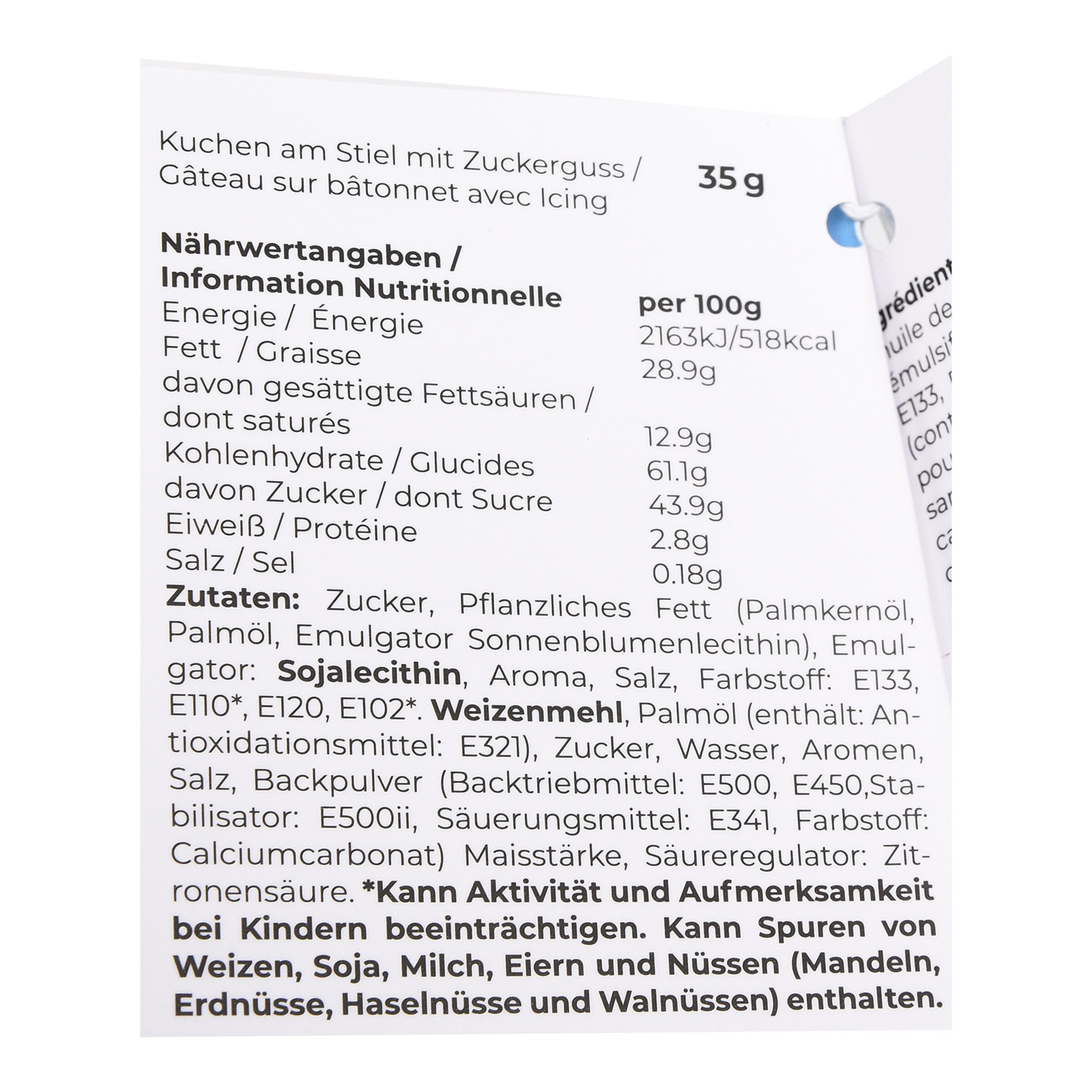 braun, 40 g, Variante nicht frei wählbar