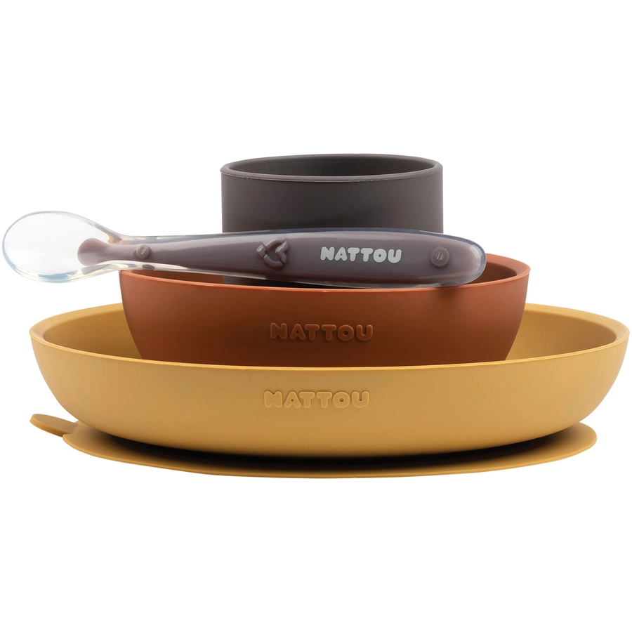 Nattou Esslern Set 4 teilig CurryTerrakotta