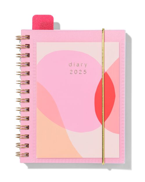 agenda intercalaire 2025 A6 spirale rose
