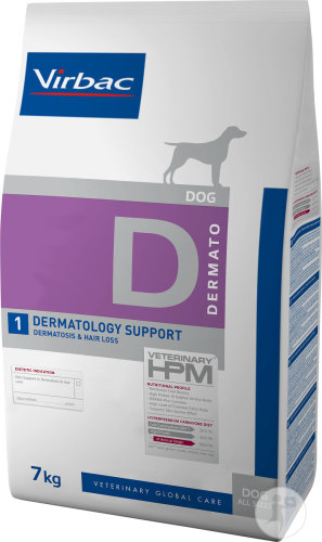 Virbac Veterinary HPM Chien D1 Dermatology Support 7kg
