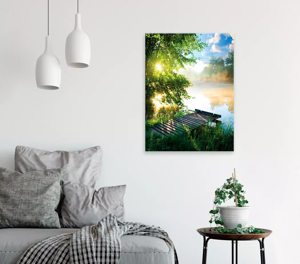 Wandbild 60 x 80 cm Sunrise On The Lake II