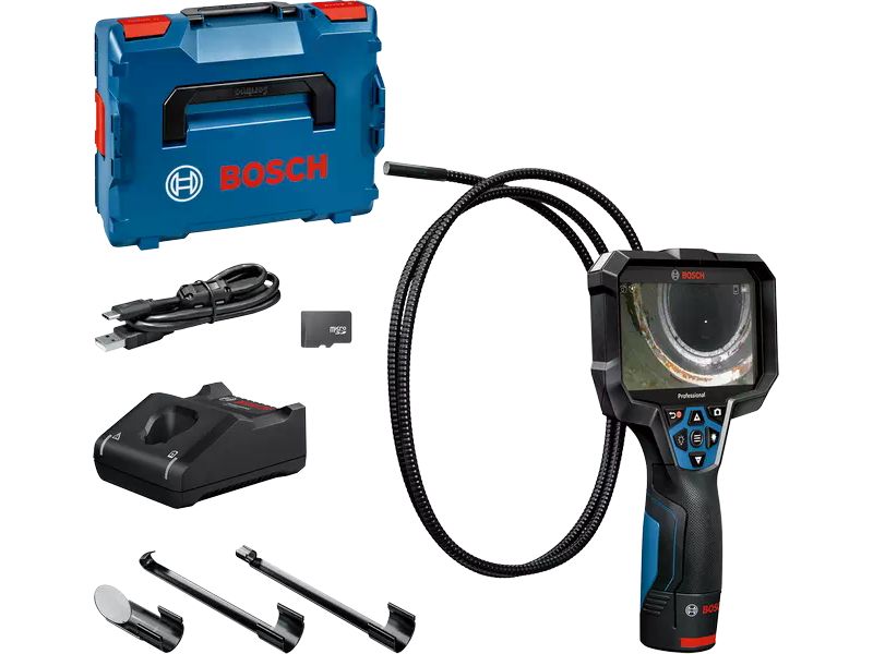 Bosch Professional Endoskopkamera GIC 12 V-5-27 C, Kit Hochauflösende Inspektionskamera und automatische Bildausrichtung für detaillierte Inspektion und Dokumentation