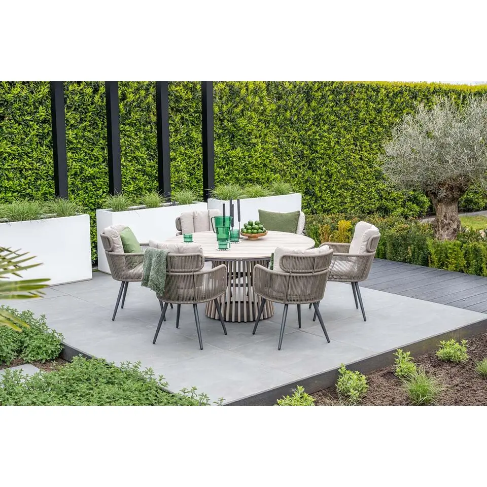 Linares dining fauteuil - carbon black - taupe - desert sand