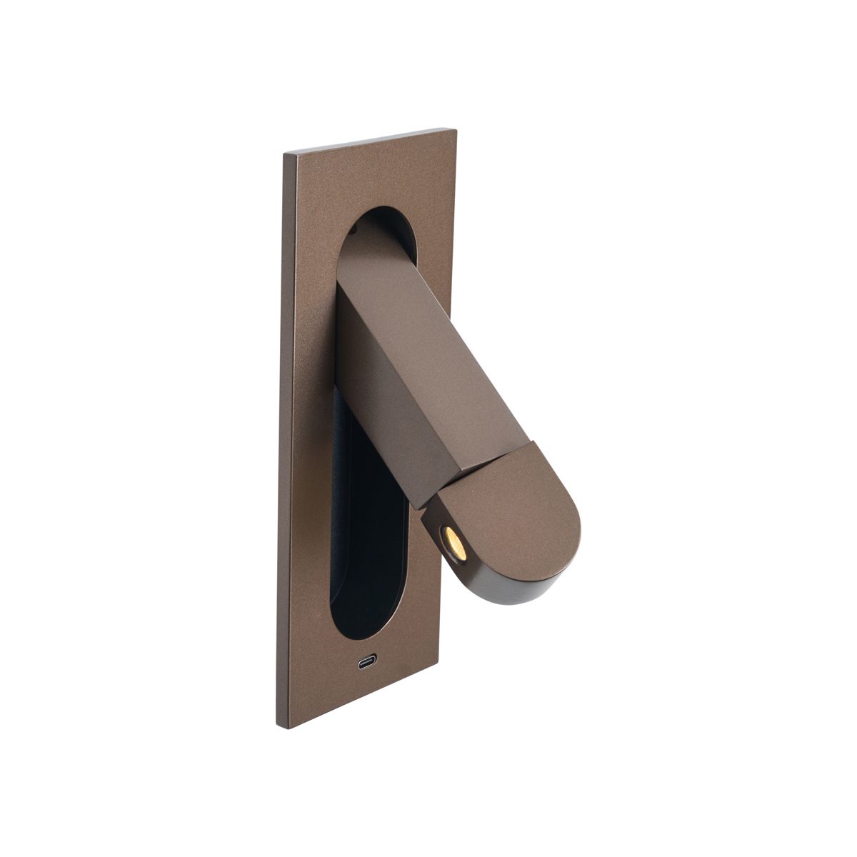 Moderne wandlamp donkerbrons incl. LED en USB-C poort - Hilton