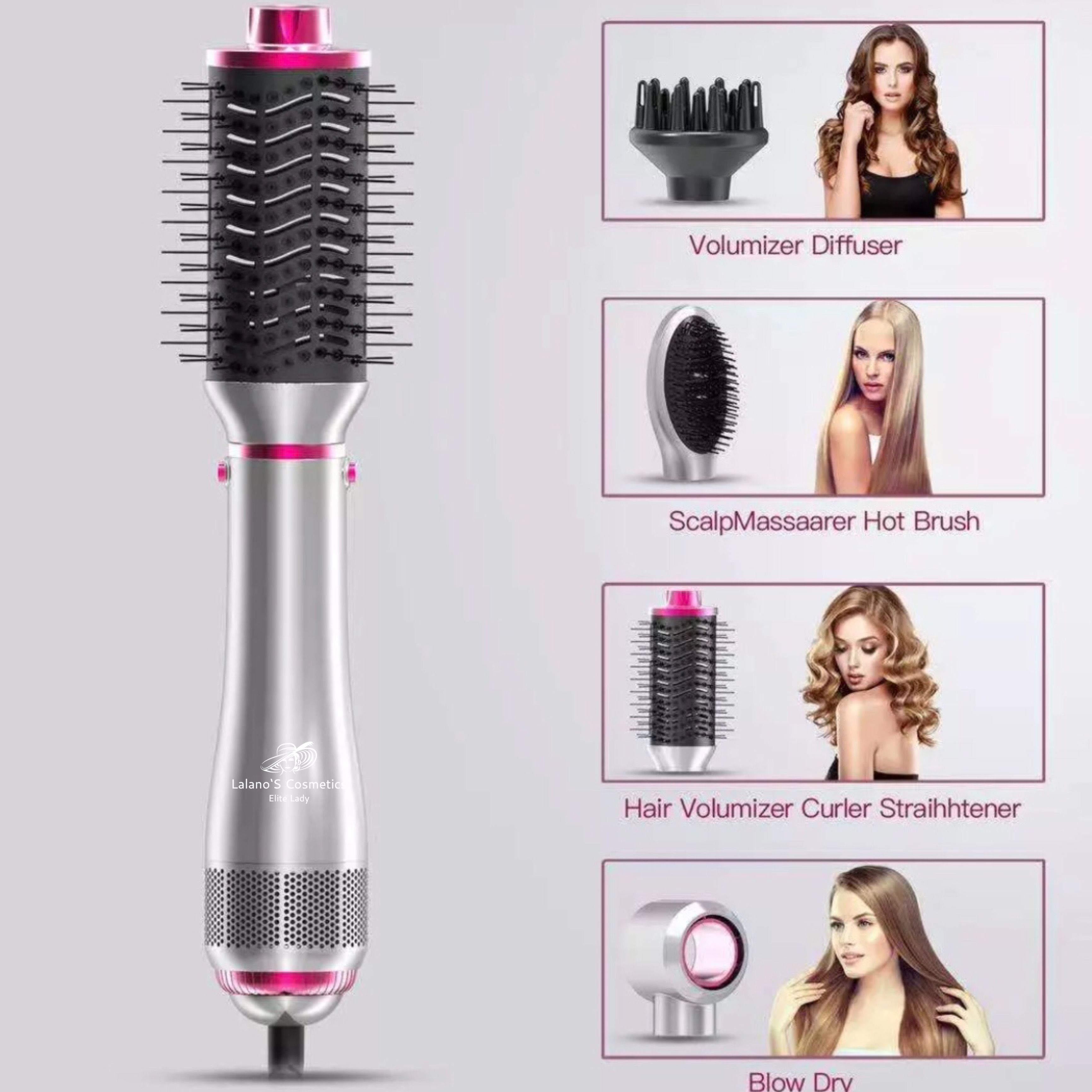 Lalano`S Cosmetics One Step Volumizer 4 In 1 Hairstylist