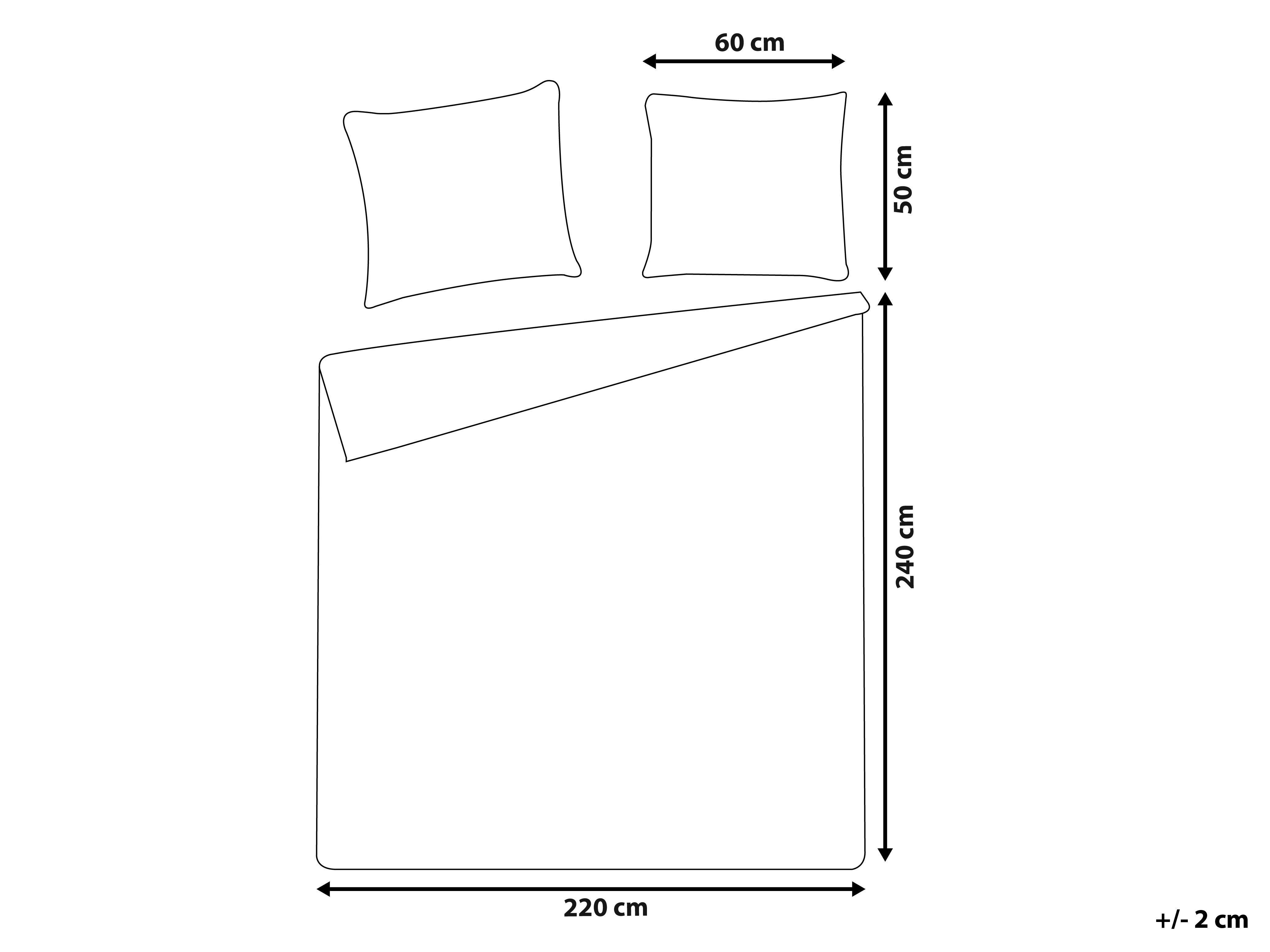 Dekbedovertrekset SUMNER Mousseline 220 x 240 cm Lichtgrijs