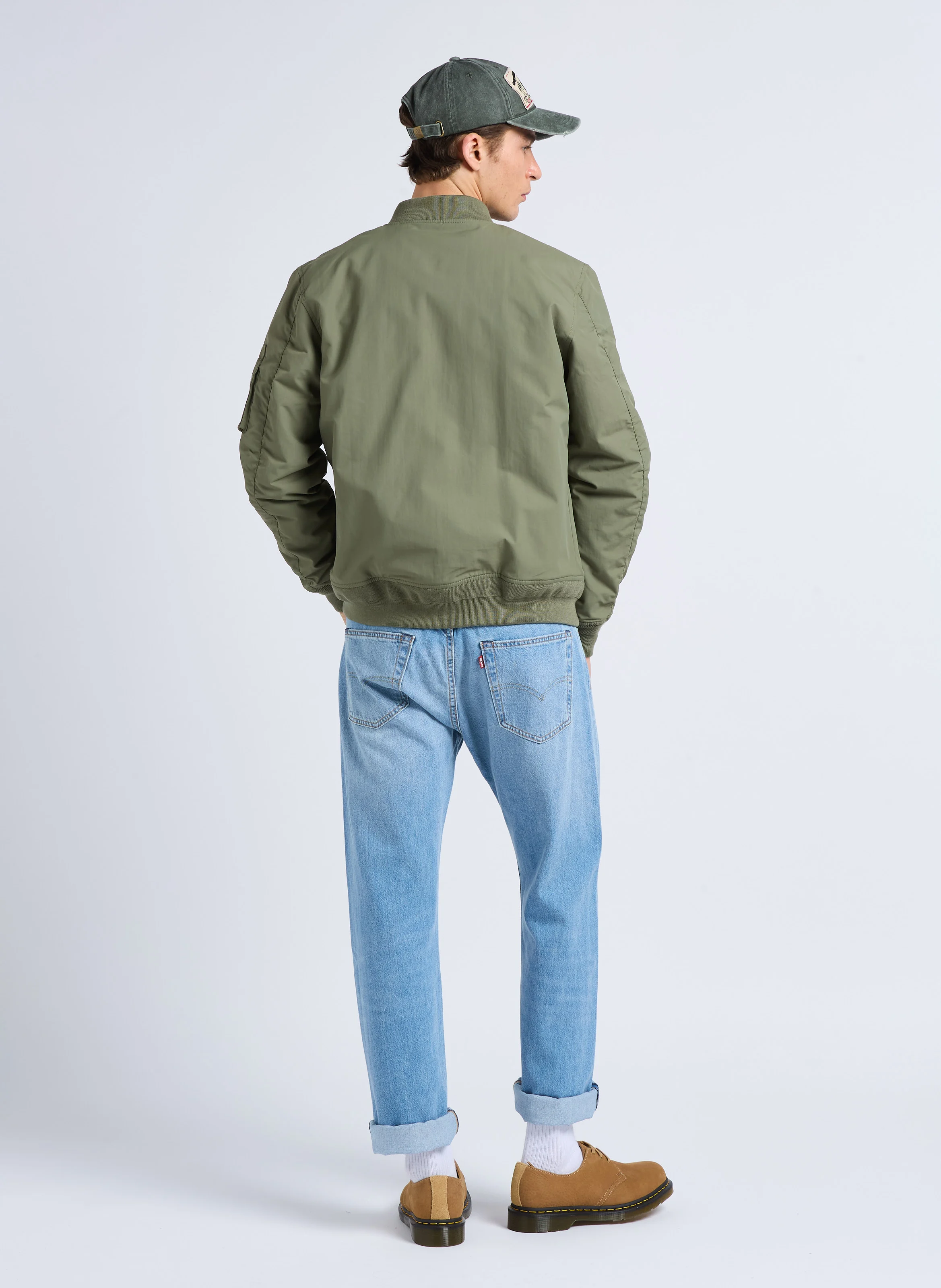 Blouson col rond| Kaki