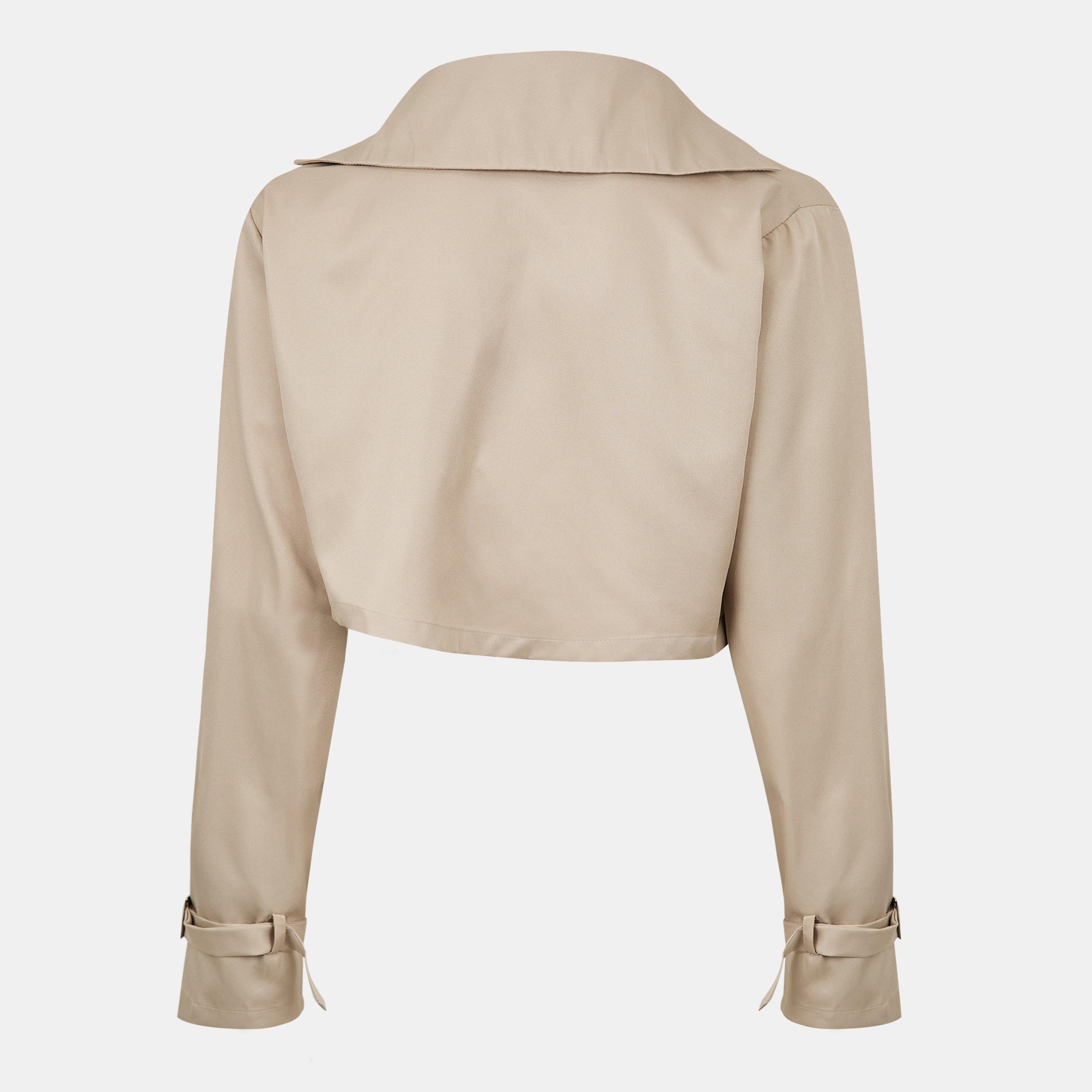 Missy Empire ME Oversized Cropped Trench Womens