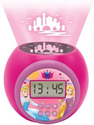 Disney Princess Projector Vekkeklokke, Rosa