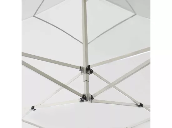 Tente de réception pliable avec parois Aluminium 3x3 m Blanc