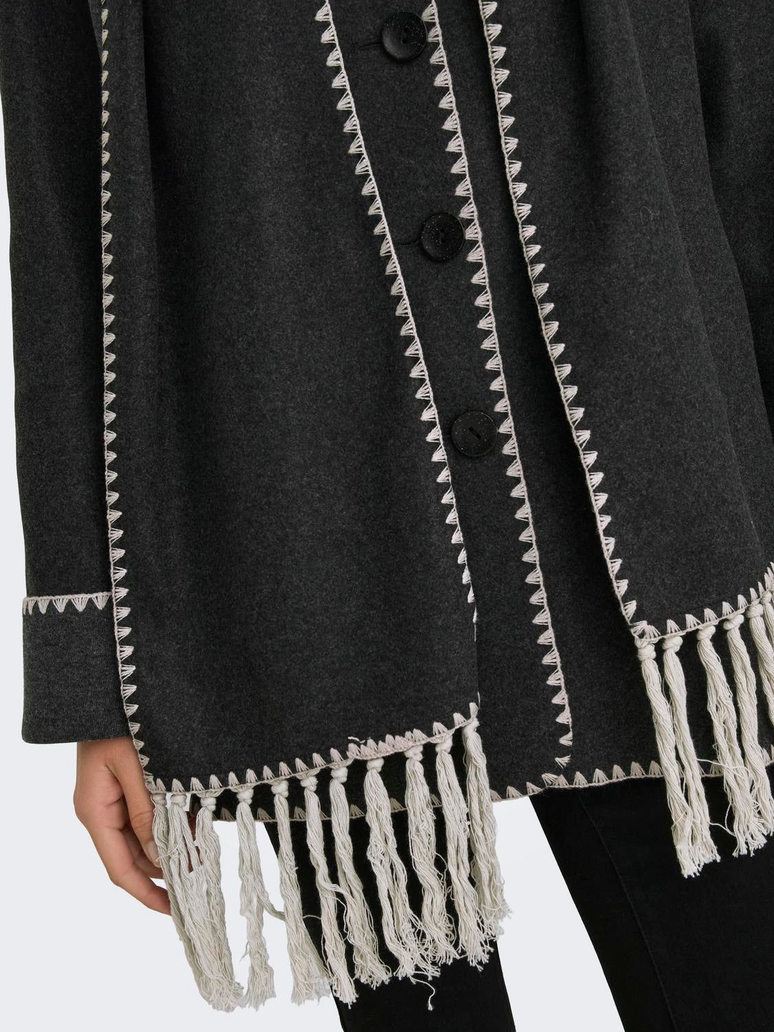 ONLELBA Mantel Dark Grey Melange