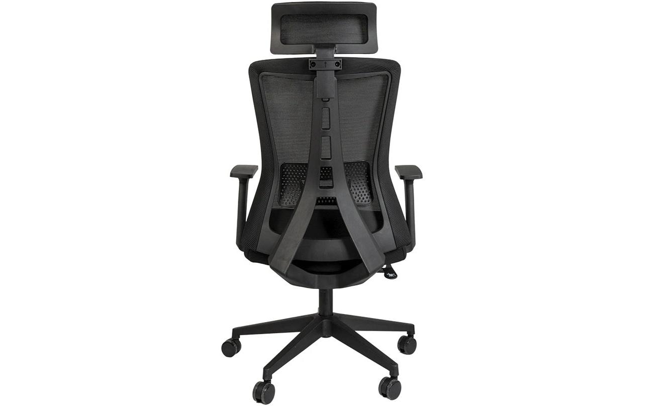 Bürostuhl ErgoFlex Schwarz<br>Drehbarer Stuhl mit Armlehnen und Kopfstütze