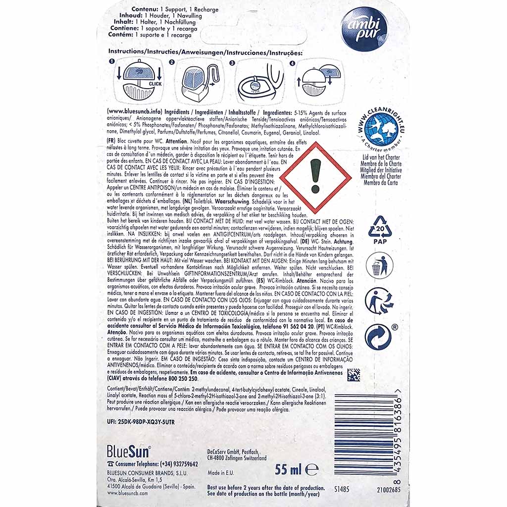 Ambipur Fresh und Clean für Ihre Toilette 55ml