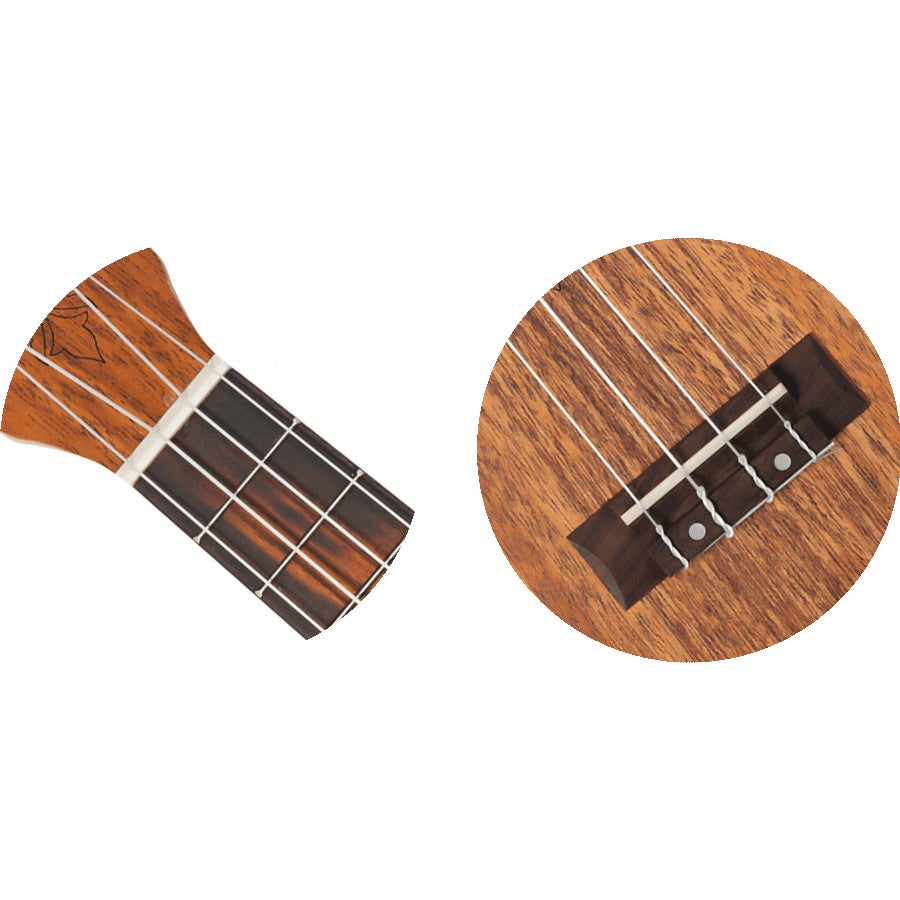 Flight Designer Series DUS321 Mahogany sopraan ukelele met gigbag