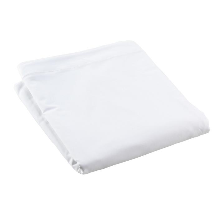 DRAP PLAT 2 P 240X300CM PERCALE UNI BLANC POINT BOURDON