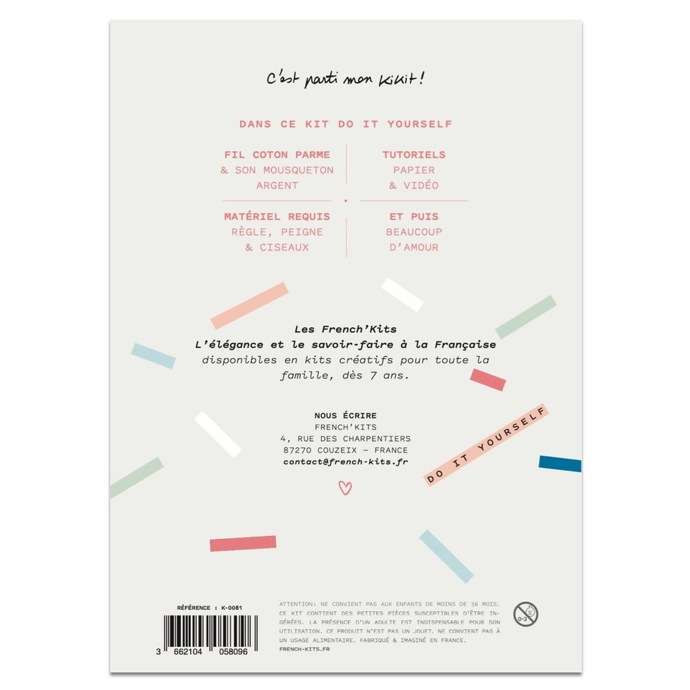 Coffret macramé - porte-clés coeur