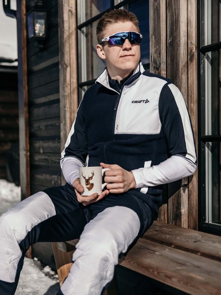 NOR ADV Explore Pile Fleece Vest Herre Blaze/White