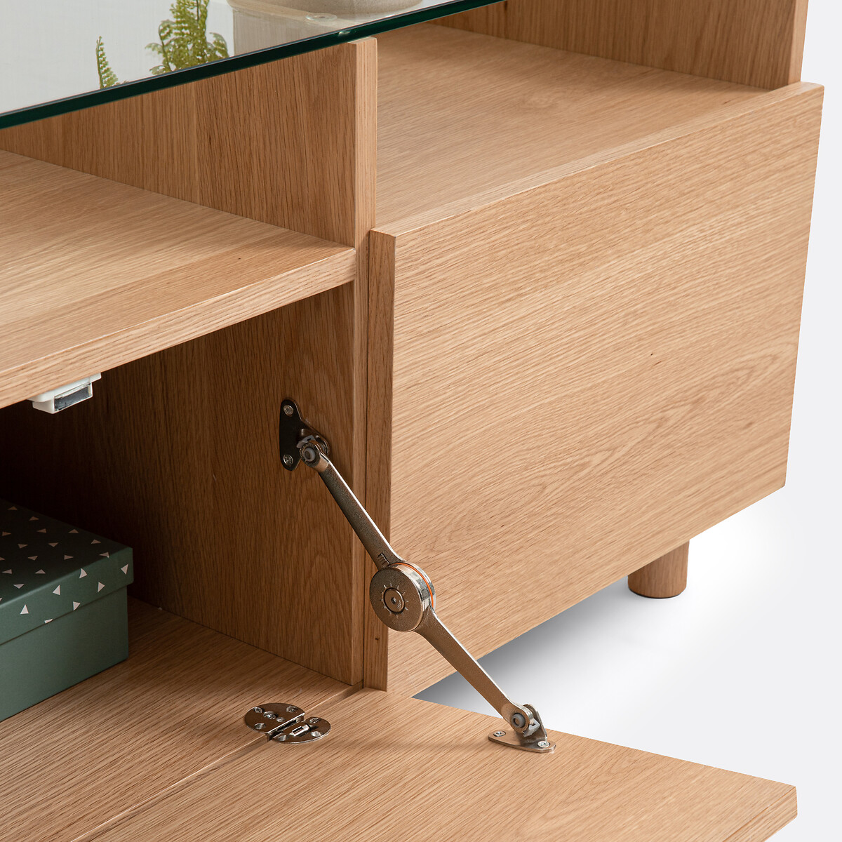 LA REDOUTE INTERIORS<br>Móveis para TV em carvalho folheado e vidro Walor