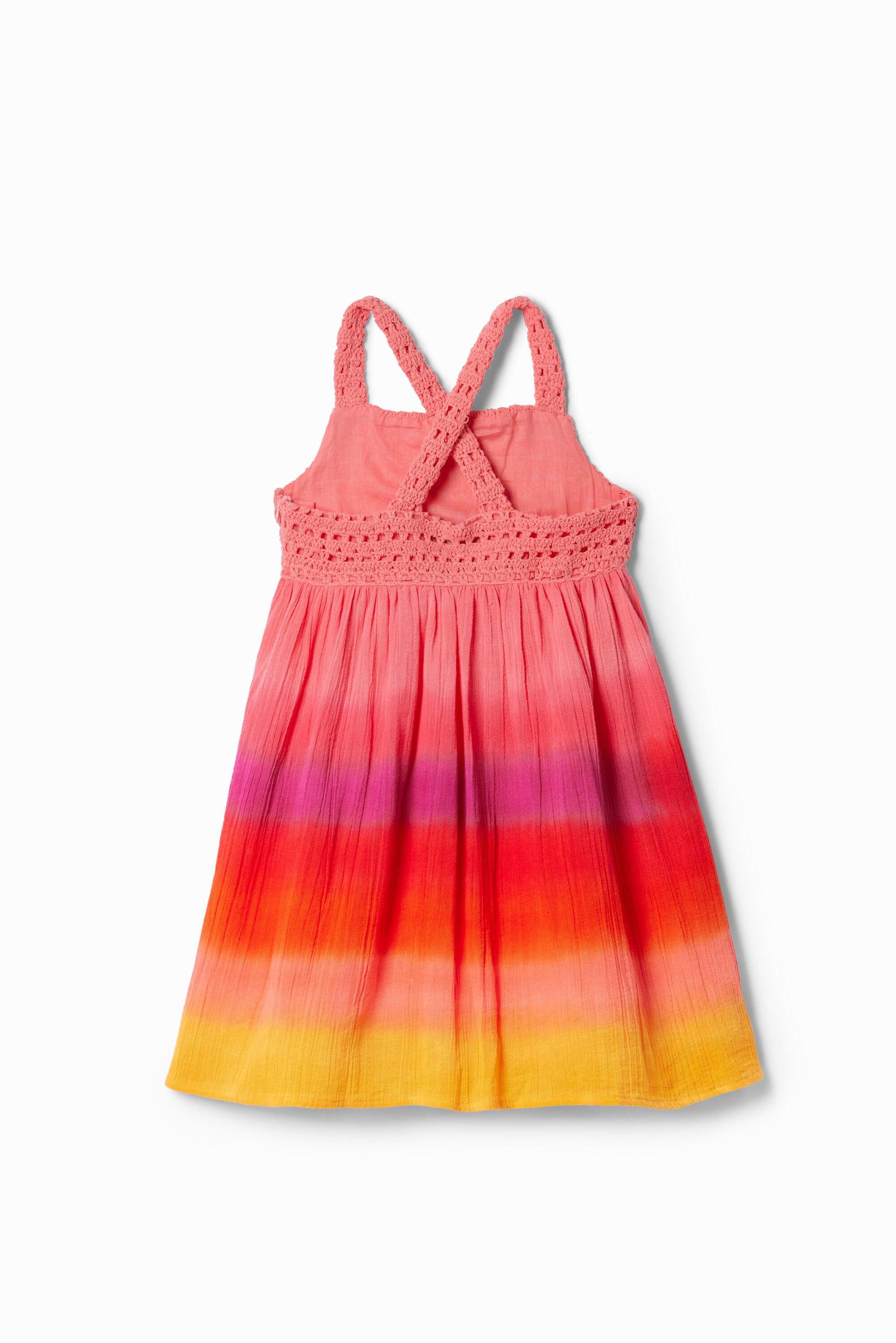 Robe crochet multicolore