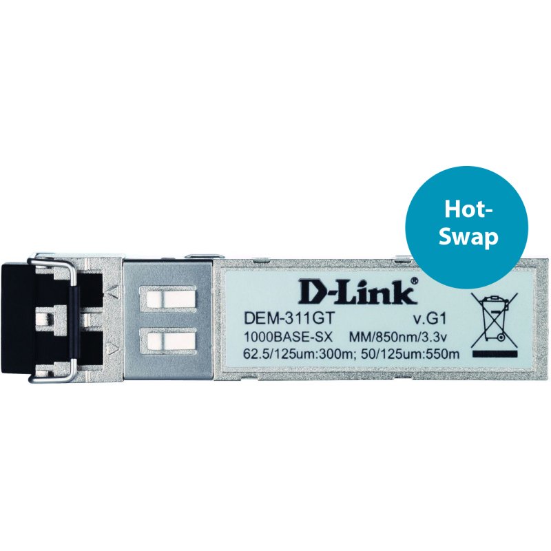 D-Link DEM-311GT module émetteur-récepteur de réseau Fibre optique 1000 Mbit/s SFP 850 nm