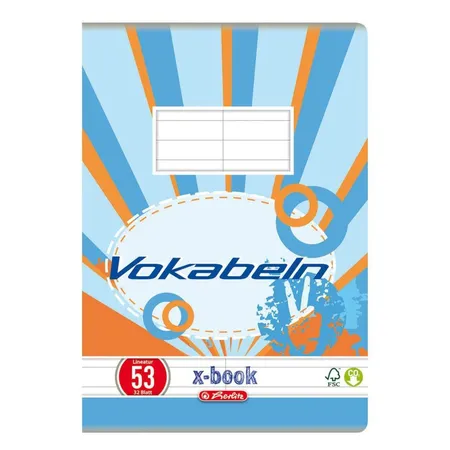 Herlitz Vokabelheft A5 FSC-Mix Lineatur 53, 32 Blatt